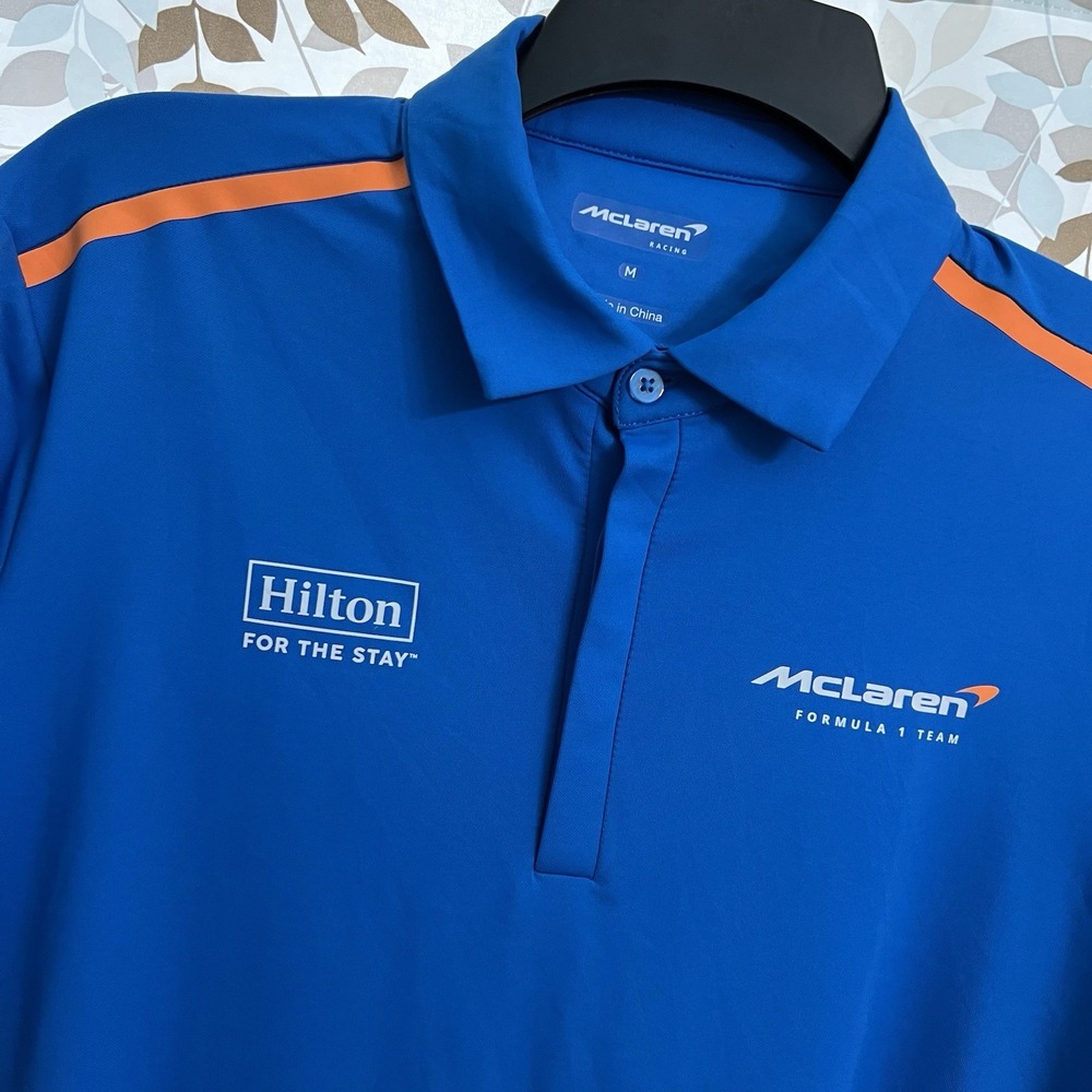 McLaren Shirt Mens M Polo F1 Formula 1 Racing Team Special Edition Hilton Logo